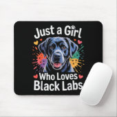 Just A Girl Who Loves Black Labs - Labrador Dog Lo Mousepad (Mit Mouse)