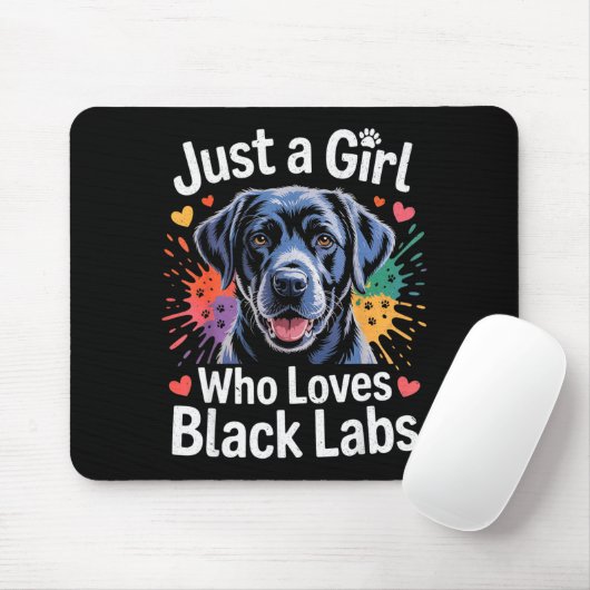 Just A Girl Who Loves Black Labs - Labrador Dog Lo Mousepad (Mit Mouse)