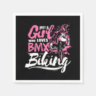 Just a Girl Who Loves BMX Biking Serviette