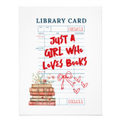 Just a Girl Who Loves Books Fotodruck (Vorne)