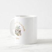 Just a Girl Who Loves Books Personalized Name Kaffeetasse (Vorderseite Links)