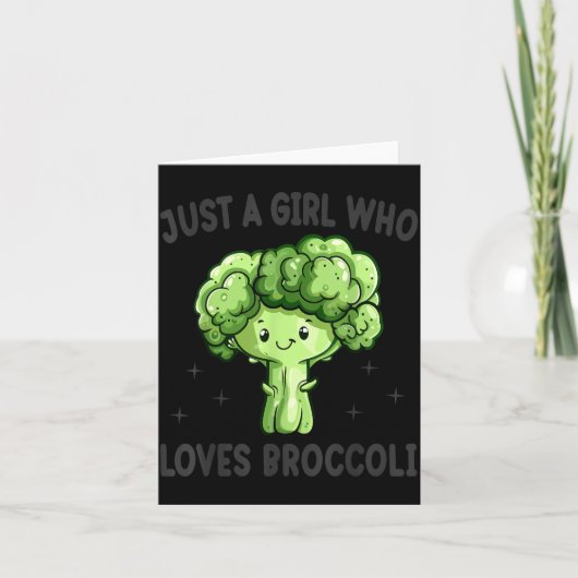 Just A Girl Who Loves Broccoli Funny Broccoli Love Karte (Vorderseite)