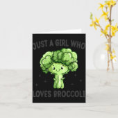 Just A Girl Who Loves Broccoli Funny Broccoli Love Karte (Gelbe Blume)