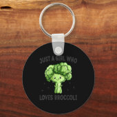 Just A Girl Who Loves Broccoli Funny Broccoli Love Schlüsselanhänger (Vorderseite)