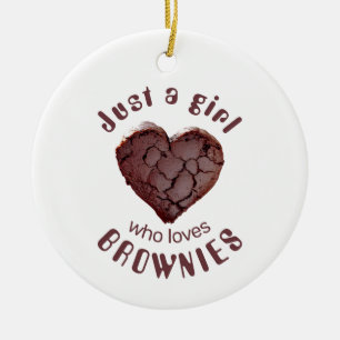 Just a girl who loves brownies keramik ornament