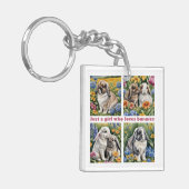 Just a girl who loves bunnies schlüsselanhänger (Vorderseite links)