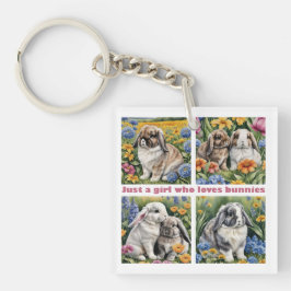 Just a girl who loves bunnies schlüsselanhänger