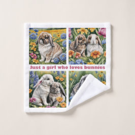 Just a girl who loves bunnies waschlappen