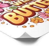 Just a Girl Who Loves Butterflies – Cute Floral  Poster (Ecke)