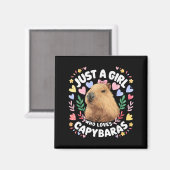 Just A Girl Who Loves Capybaras Cute Capybara Love Magnet (Vorderseite/Rückseite)