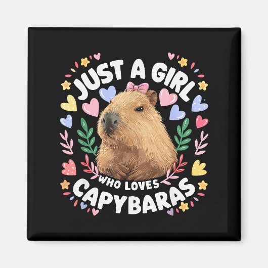 Just A Girl Who Loves Capybaras Cute Capybara Love Magnet (Vorne)