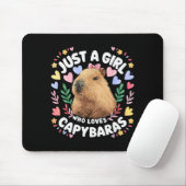 Just A Girl Who Loves Capybaras Cute Capybara Love Mousepad (Mit Mouse)