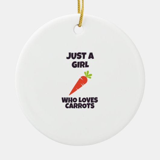 Just a girl who loves carrots keramik ornament (Vorne)