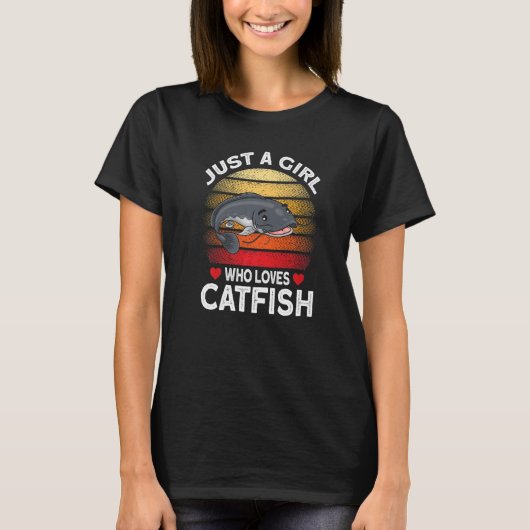 Just A Girl Who Loves Catfish Premium T-Shirt (Vorderseite)