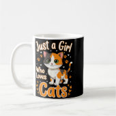 Just A Girl Who Loves Cats Valentines Day Cat Wome Kaffeetasse (Links)