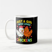 Just A Girl Who Loves Chickens Cute Chicken Lover Kaffeetasse (Links)