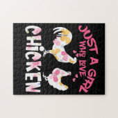 Just a Girl Who Loves Chickens, Cute Chicken Puzzle (Horizontal)