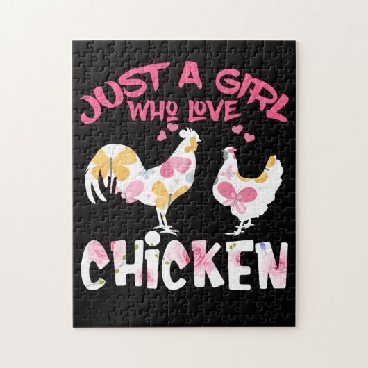 Just a Girl Who Loves Chickens, Cute Chicken Puzzle (Vertikal)