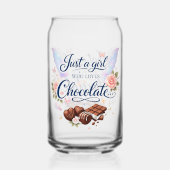 Just a girl who loves chocolate  dosenglas (Rückseite)