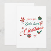 Just a Girl Who Loves Christmas Einladung (Vorne/Hinten)