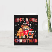 Just A Girl Who Loves Christmas Hot Cocoa Lover Xm Karte (Vorderseite)