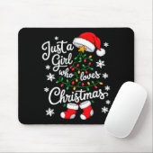 Just A Girl Who Loves Christmas Tree Xmas  Mousepad (Mit Mouse)
