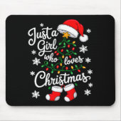 Just A Girl Who Loves Christmas Tree Xmas  Mousepad (Vorne)