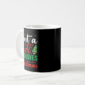 Just A Girl Who Loves Christmas Women Girls Xmas P Kaffeetasse (Vorderseite Links)