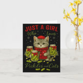 Just A Girl Who Loves Ckles And Cats Christmas  Karte (Gelbe Blume)