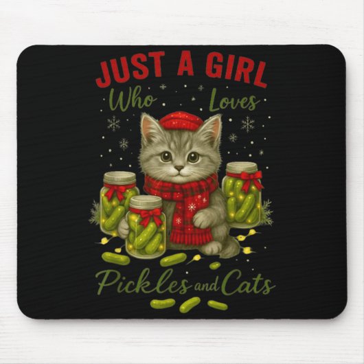 Just A Girl Who Loves Ckles And Cats Christmas  Mousepad (Vorne)