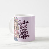 Just A Girl Who Loves Coffee Classic Mug Kaffeetasse (Vorderseite Links)