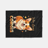 Just A Girl Who Loves Corgis Fleecedecke (Vorderseite (Horizontal))