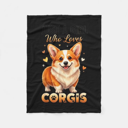 Just A Girl Who Loves Corgis Fleecedecke (Vorderseite)