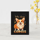 Just A Girl Who Loves Corgis Karte (Gelbe Blume)