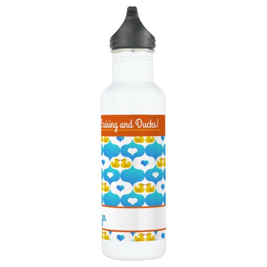 Just a Girl Who Loves Cruising and Ducks–Name Edelstahlflasche (Rechts)