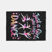 Just A Girl Who Loves Dance Fleecedecke (Vorderseite (Horizontal))