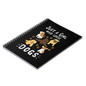 Just a Girl Who Loves Dog Lover Gift for Girl Notizblock (Linke Seite)