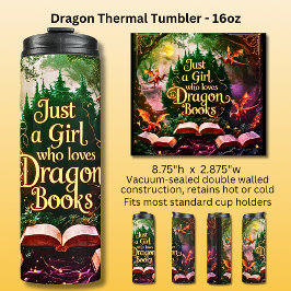Just A Girl Who Loves Dragon Books  Thermosbecher