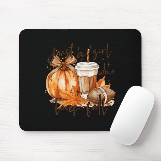 Just A Girl Who Loves Fall Pumpkin Cozy Autumn Fal Mousepad (Mit Mouse)