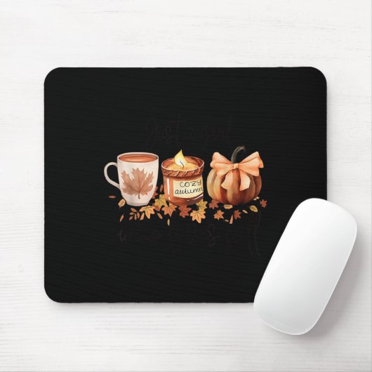 Just A Girl Who Loves Fall Pumpkin Cozy Autumn Mousepad (Mit Mouse)