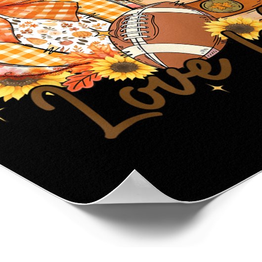 Just A Girl Who Loves Fall Pumpkin Football Cozy A Poster (Ecke)