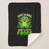 Just A Girl Who Loves Frogs Funny Frog Lovers Sherpadecke (Vorderseite)