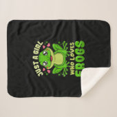 Just A Girl Who Loves Frogs Funny Frog Lovers Sherpadecke (Vorderseite (Horizontal))