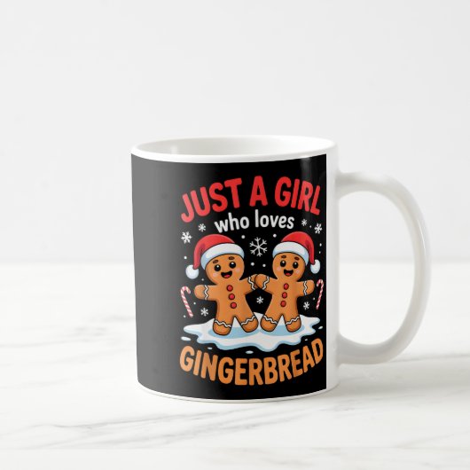 Just A Girl Who Loves Gingerbread Cute Christmas O Kaffeetasse (Rechts)