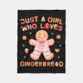 Just A Girl Who Loves Gingerbread Man Funny Christ Fleecedecke (Vorderseite)