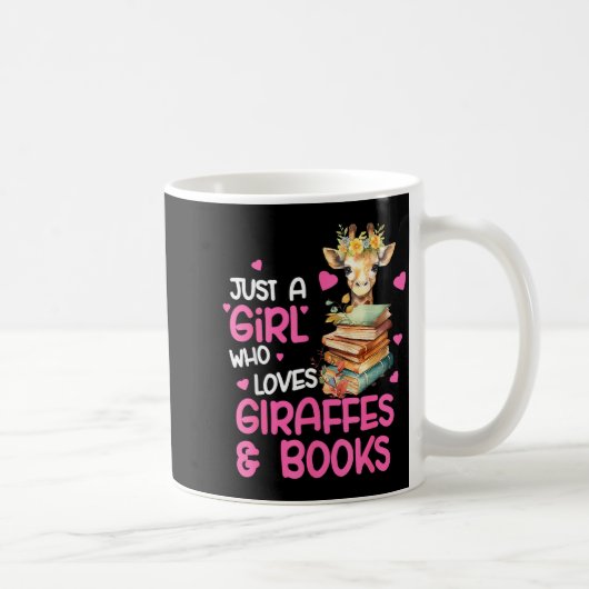 Just A Girl Who Loves Giraffes And Books Cute Read Kaffeetasse (Rechts)