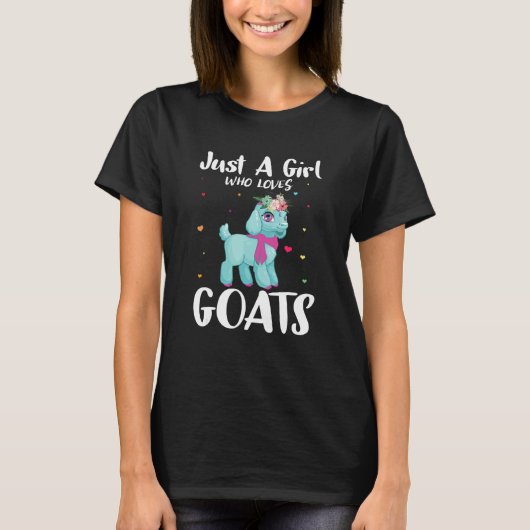 Just A Girl Who Loves Goats Farmer Goat  Animal T-Shirt (Vorderseite)