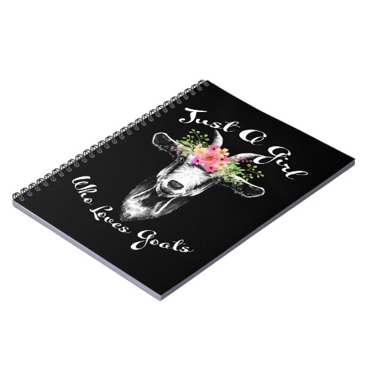 Just a Girl who loves Goats Farmer Women Goat Notizblock (Linke Seite)