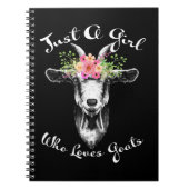 Just a Girl who loves Goats Farmer Women Goat Notizblock (Vorderseite)