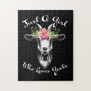 Just a Girl who loves Goats Farmer Women Goat Puzzle